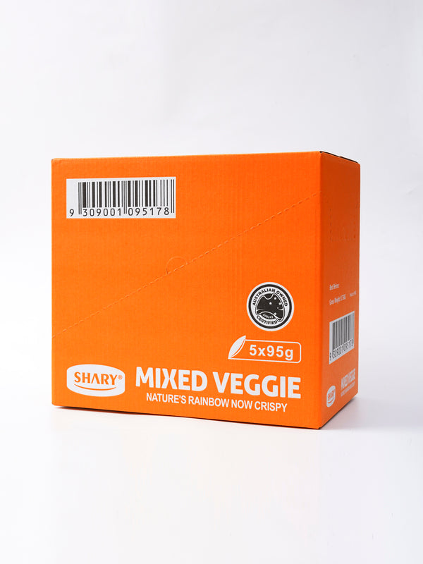 Shary Mixed Veggie Crisps Original 95 Gram 5 pack-Inner Carton