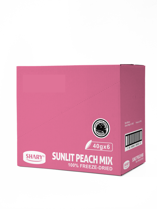 Shary Sunlit Peach Mix Crisps 40g-6 Pack